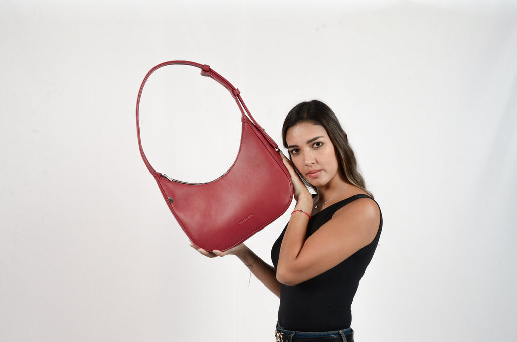 Bolsa Braies Cherry Piel